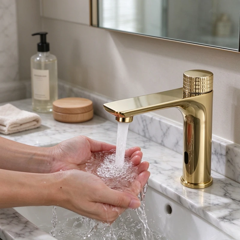 304 stainless steel faucet sink infrared intelligent sensor gold light luxury basin faucet