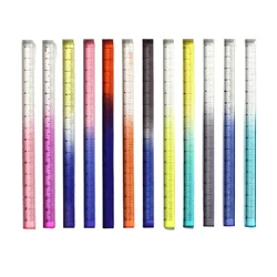 Ruler Acrylic cute school supplies Interesting gradient color quadrilateral 30/20/15cm line drawing measurement triangular ruler