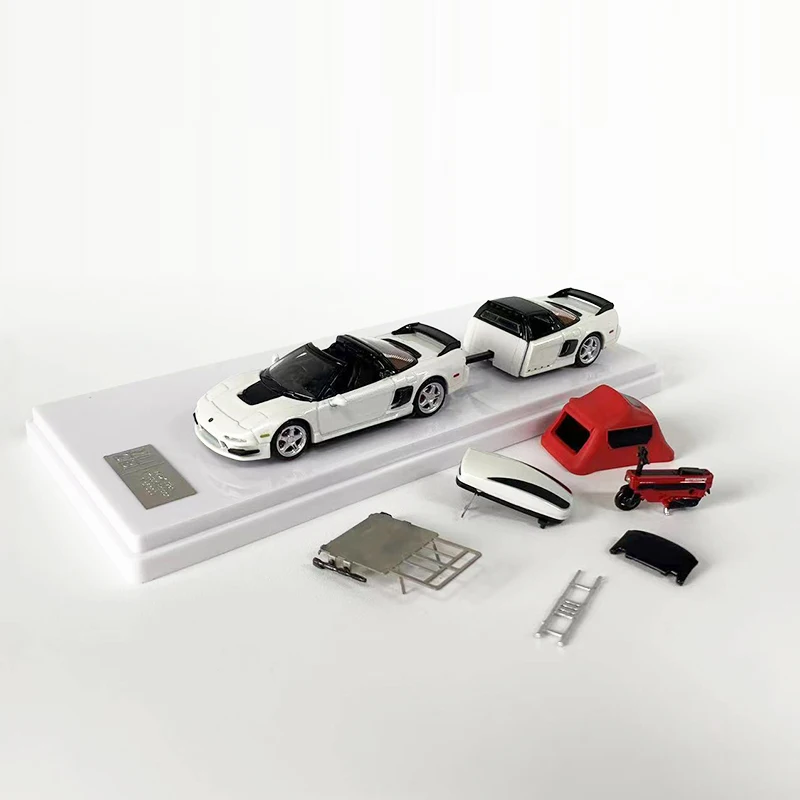 MLGB 1:64 Model Car NSX NA1 Refitting Camping Alloy Vehicle Set- White