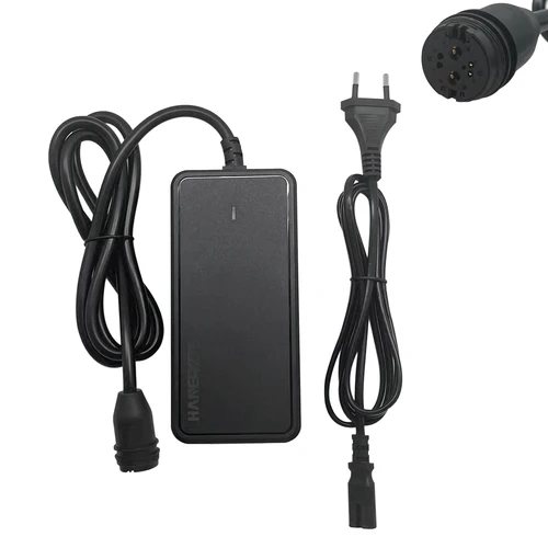 HANERIDE-cargador de iones de litio de 36V, reemplaza el cargador BMZ BSC42002000 2A para usar con baterías de 36V(42V) con conector Rosenberg