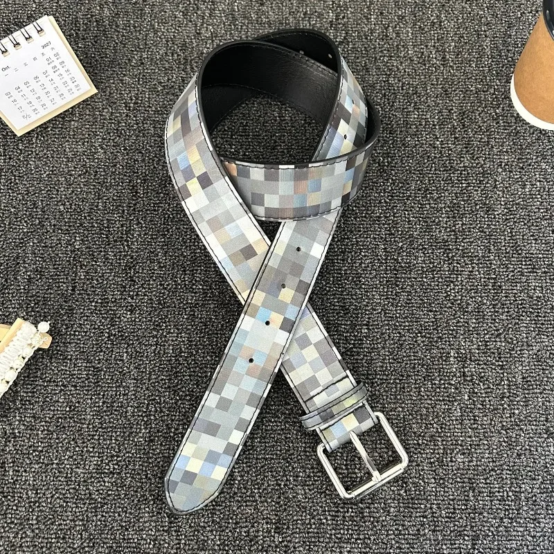 2026 New Lenticular Gradient Pixel Mosaic Belt, Unisex Fashion Strap, Durable Premium Waist Belt for Daily Streetwear Outfit