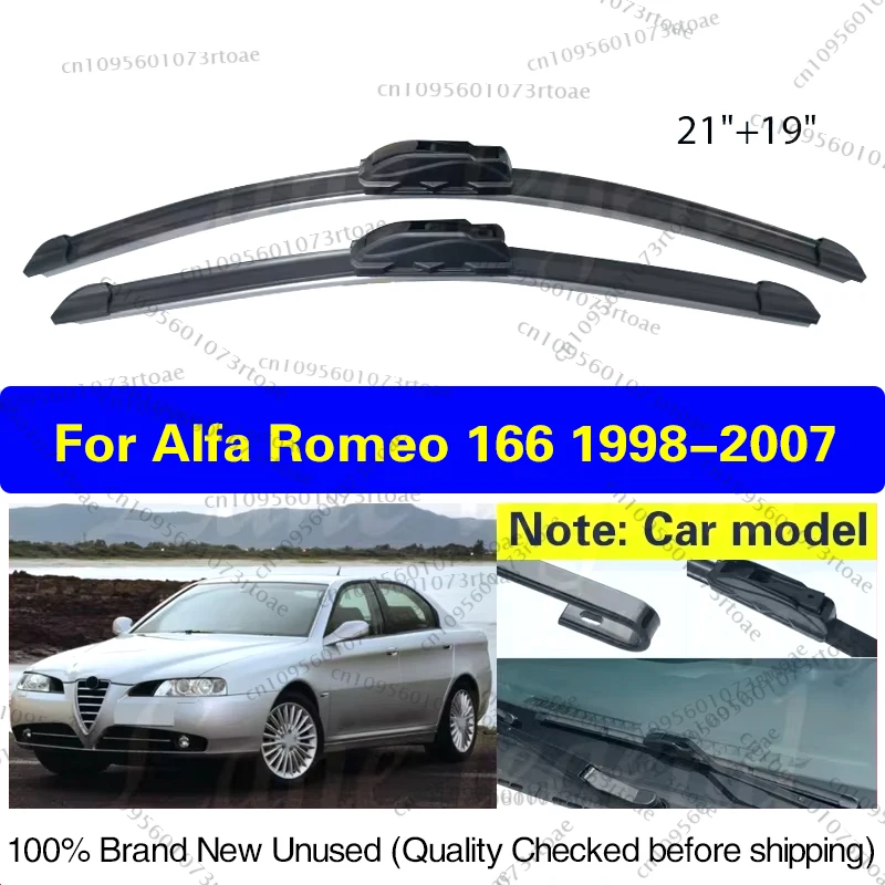 

Car Wiper Blade For Alfa Romeo 166 1998 - 2007 Front Window Windscreen Windshield Wipers Blades J hook Auto Accessories 21"+19"