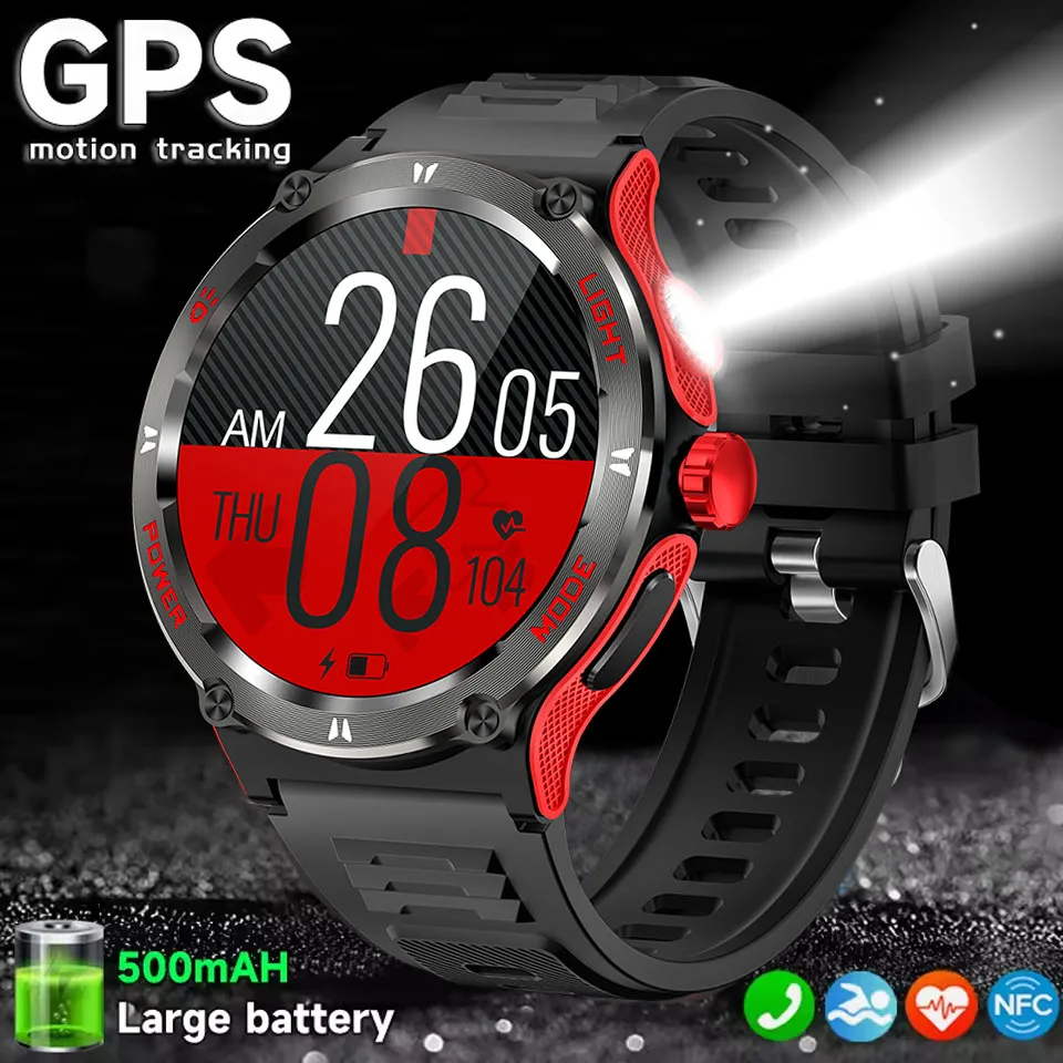 

Новые смарт-часы 2026 года, водонепроницаемые 3ATM, 1.53 KT76, мужские спортивные, с компасом и LED-фонариком, анализом сердечного ритма и сна, Bluetooth-звонками