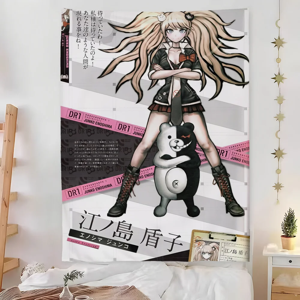 D-DanganronpaS Anime CUTE Tapestry Bedroom Living Bar Garden Outdoor Microfiber Festival Decoration Background Art Banner