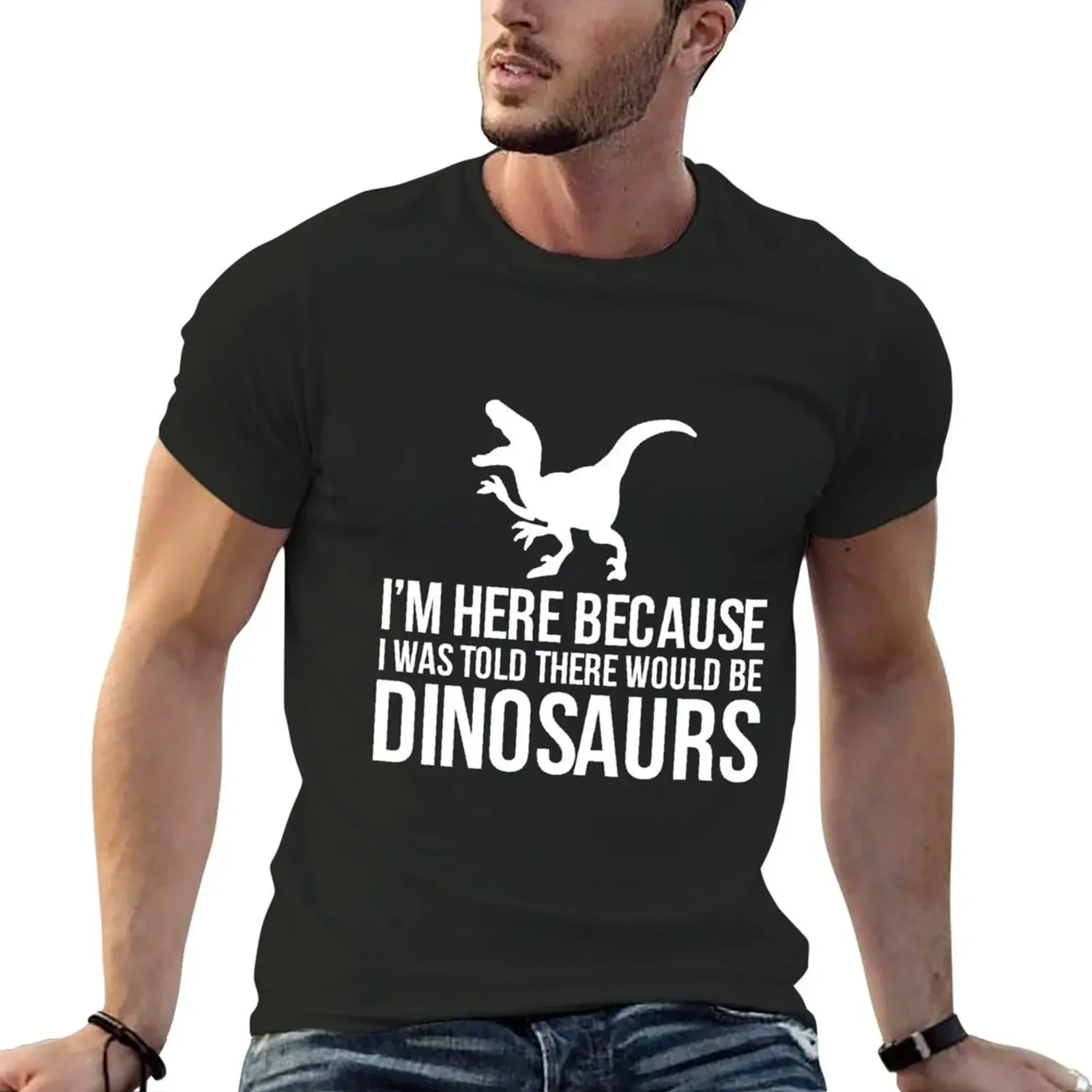 I Was Told There Would Be Dinosaurs Velociraptor T-Shirt vintage tees men clothing