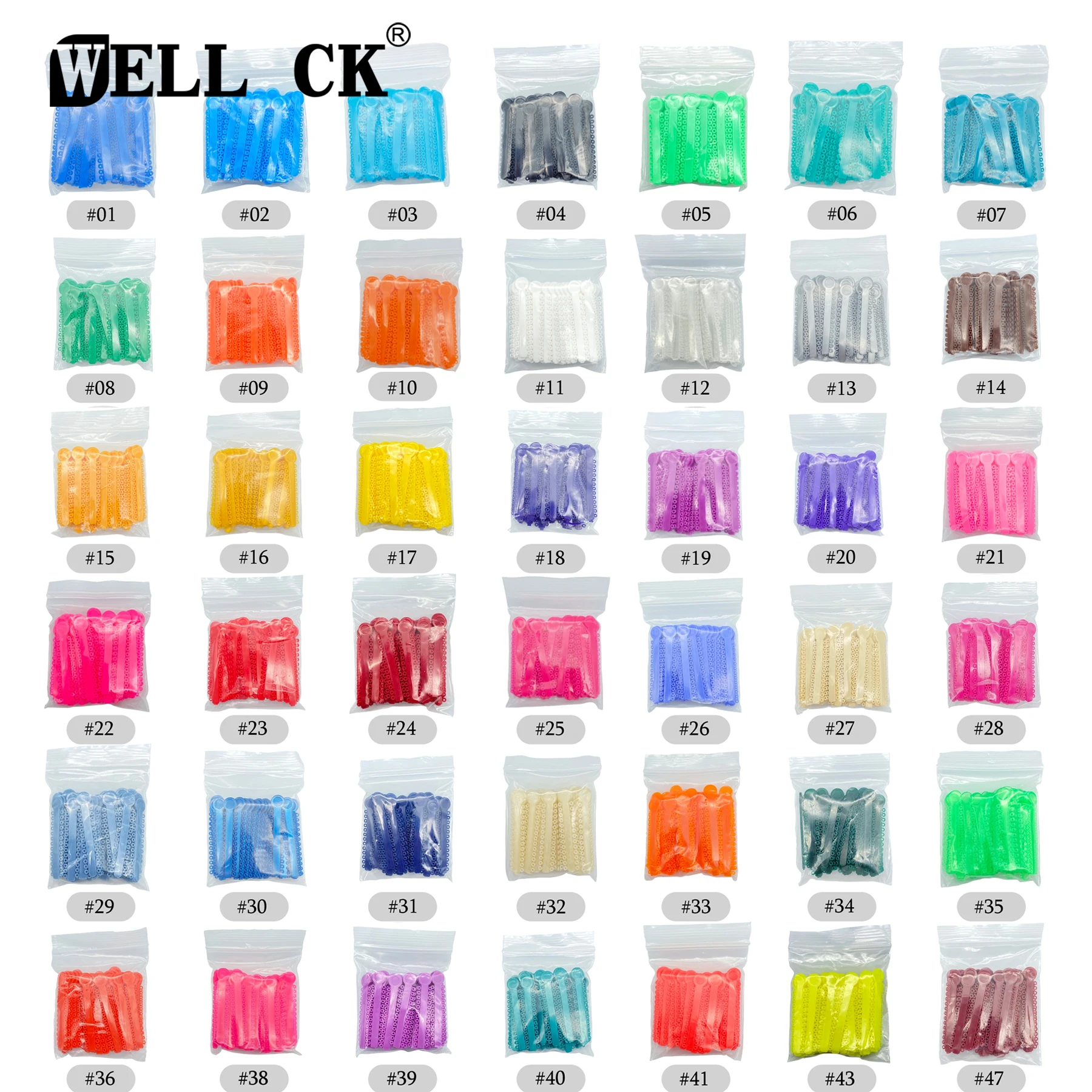 Dental Elastic Ligature Ties High Quality Colorful Bands For Dentistry Brackets Braces Ortho Treatment Material