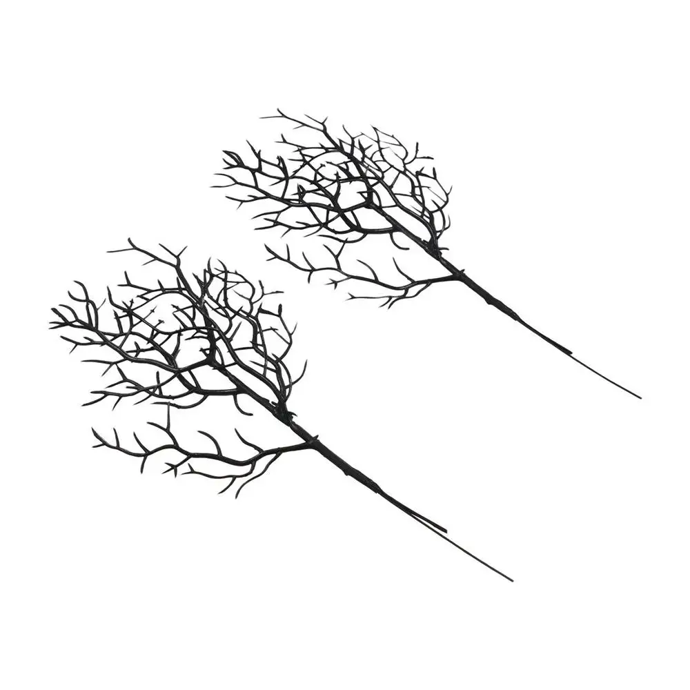 5 قطع من قرون فرع الهالوين الاصطناعي الميت على شكل قرون غير باهتة فرع ذابل واقعي ورائع