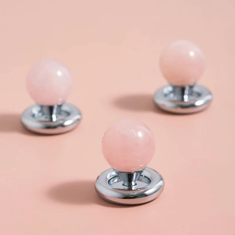 Kitchen Cabinet Pull Wardrobe Brass Chrome Silver Shoe Cabinet Drawer Knob Light Luxury Crystal Ball Handles