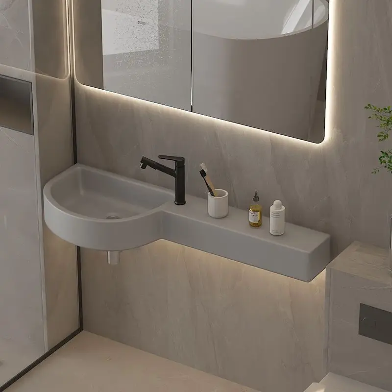 Small-sized bathroom washbasin washbasin wall-mounted small-sized countertop integrated basin