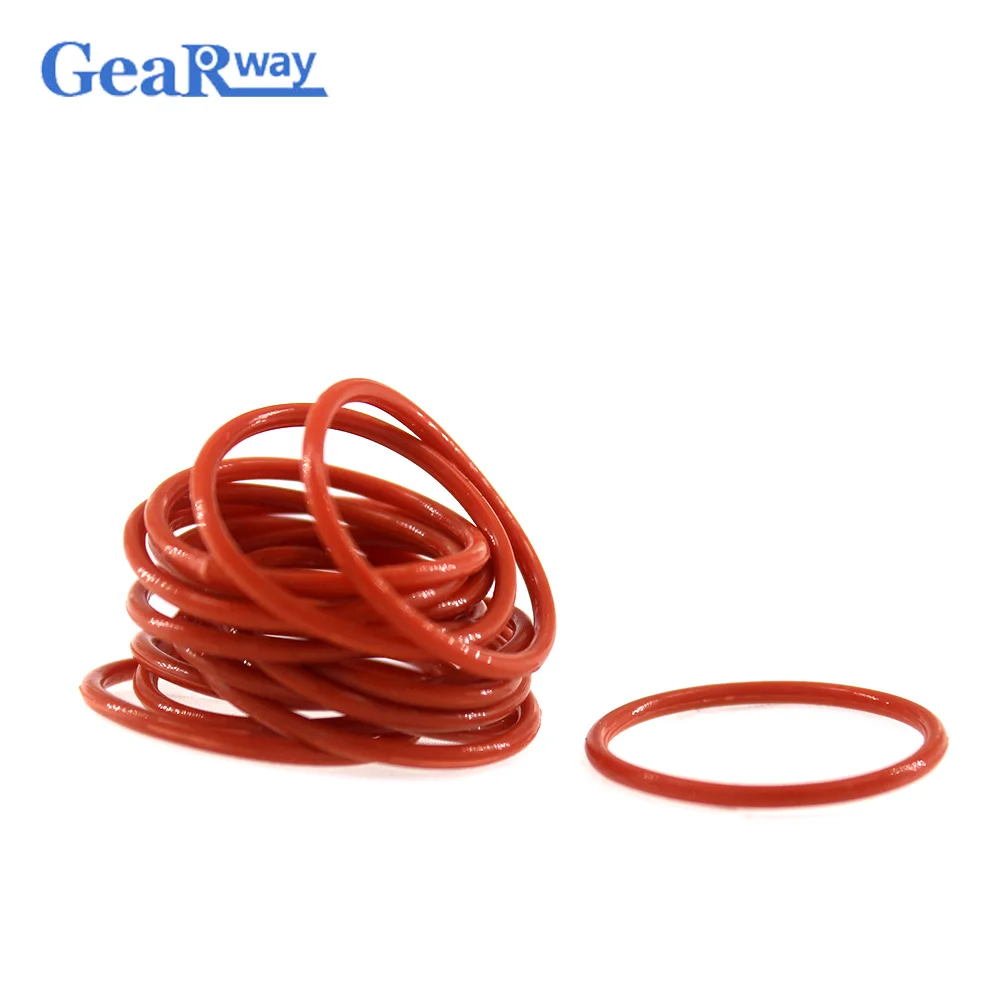 Red Silicon O Ring Seal 2.4 mm CS O-ring Seal Gasket 8/9/10/11/12/13/14/15/27/28mm OD VMQ Good Elasticity O Type Ring Seals