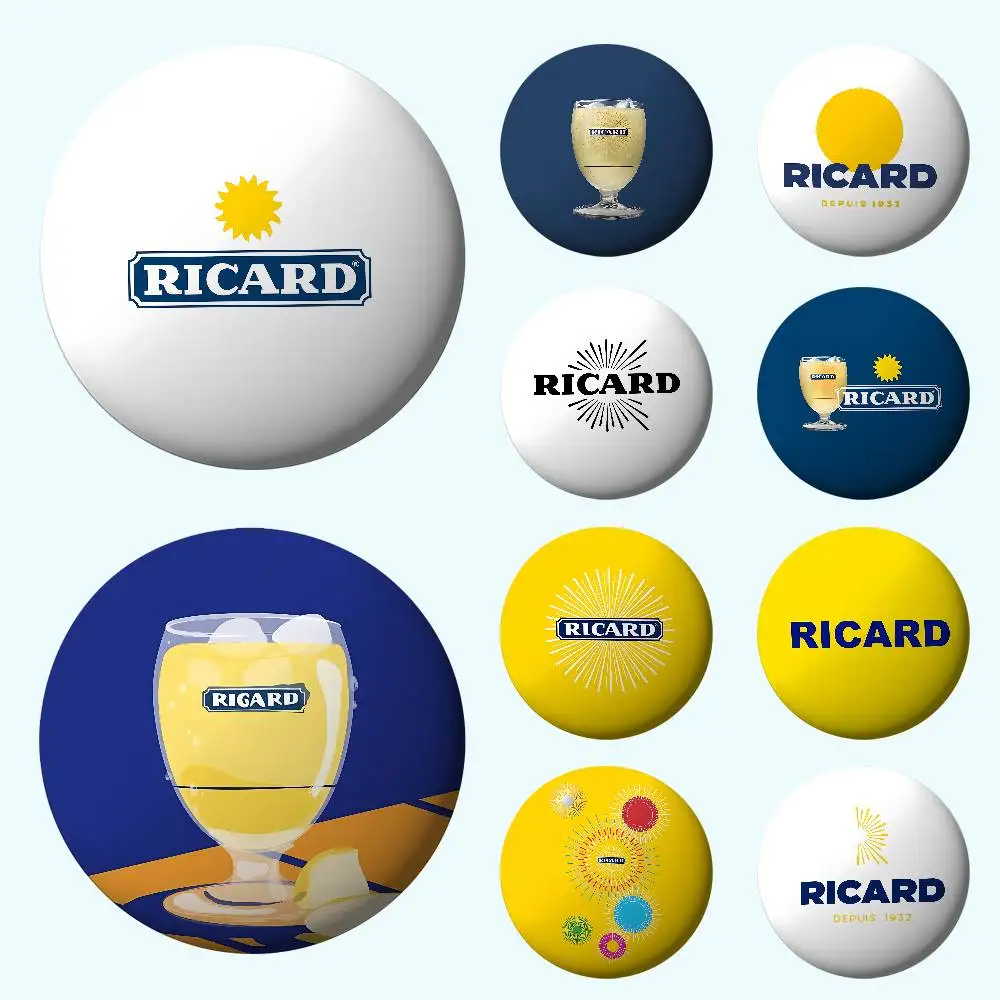 Insignias de R-RICARD-Es, Pin de hojalata, botón personalizado de Anime, broche de la vieja escuela, insignia de Collar de dibujos animados, regalo