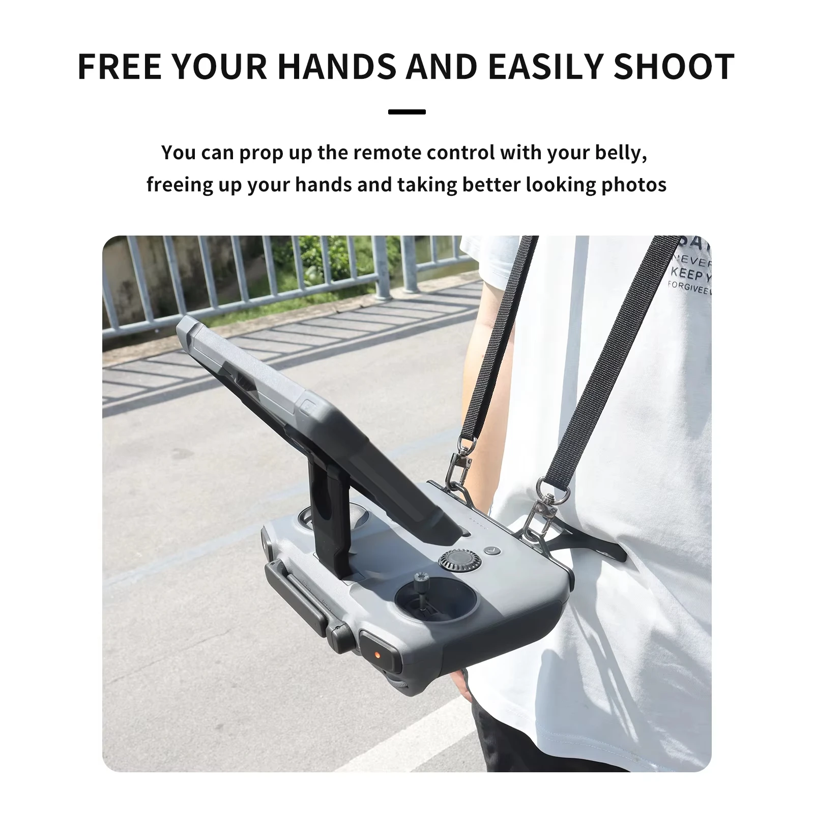 Support de ventre ergonomique, Support de poitrine pour télécommande DJI RC Pro 2, barre transversale en alliage d'aluminium avec sangle de cou, Support de planche