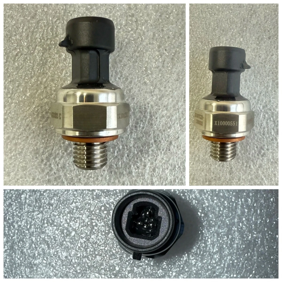 Engine D25 oil pressure sensor 3 wires 12 thick plug drawing number X10000551