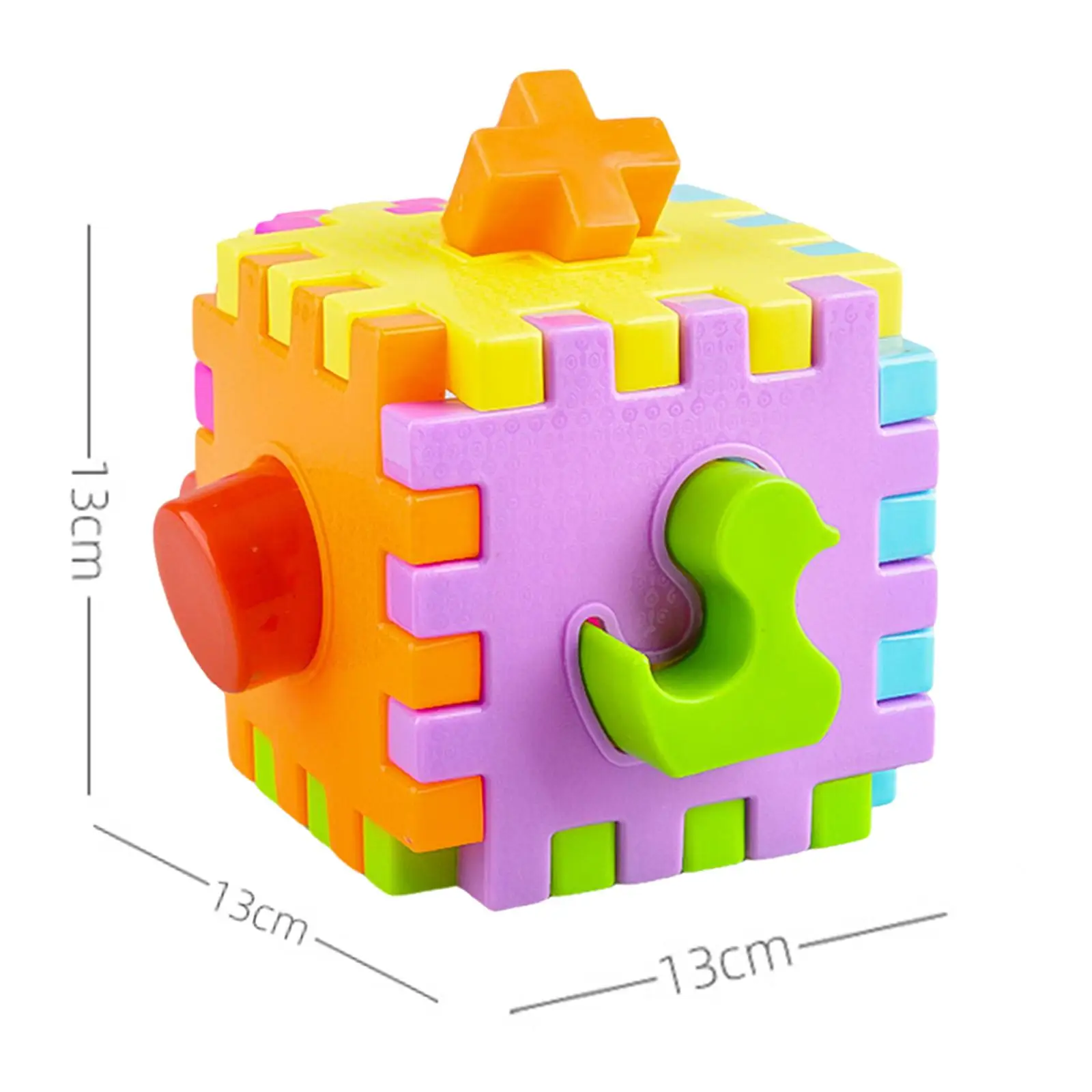 어린이 모양 분류 장난감, 다채로운 큐브 및 모양, 기하학적 블록, 색상 분류 장난감, 아기 훌륭한 선물