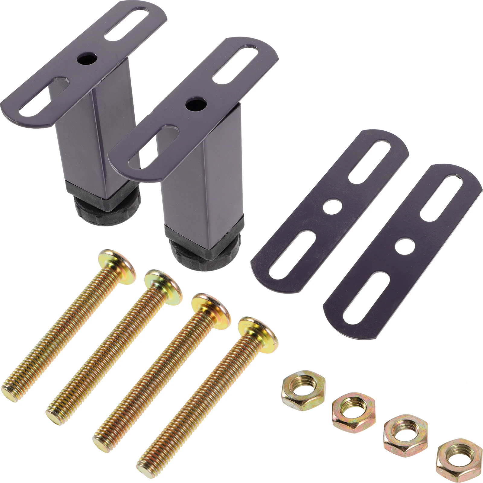 

2pcs Adjustable Frame Center Replacement Black Iron Sturdy Furniture Feet Bed Legs For Mattress Frame Bed Support Replacement