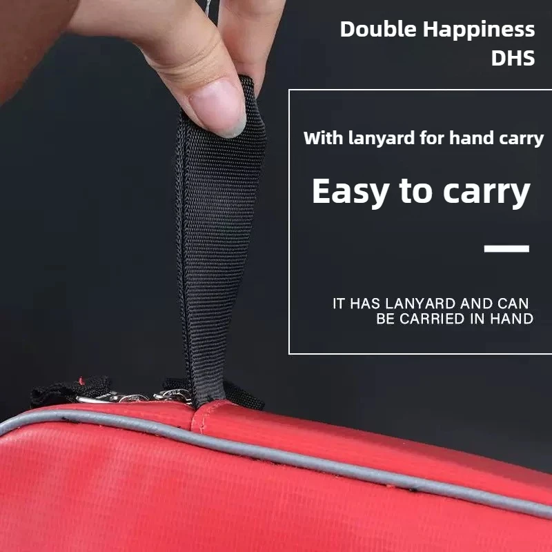 حقيبة مضرب تنس الطاولة DHS ذات سعة كبيرة وحقيبة حماية مضرب بينج بونج مقاومة للماء وسهلة التنظيف