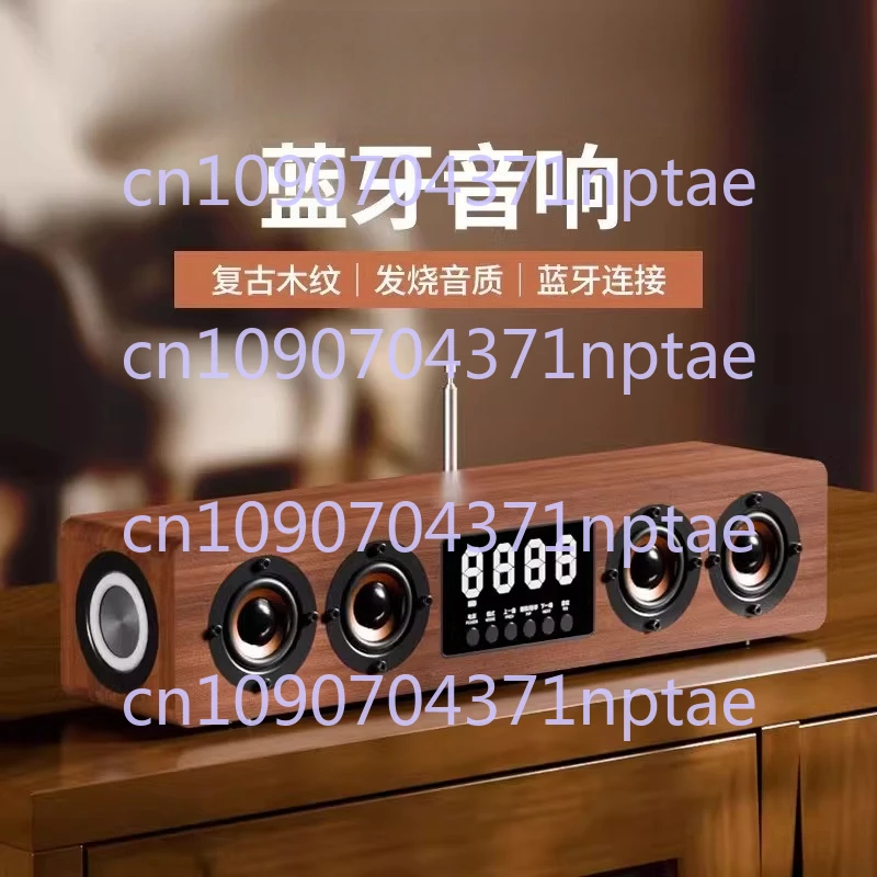 

Звуковые эффекты Ретро Деревянный Bluetooth-динамик Настольный встроенный радиоприемник Сабвуфер Аудио