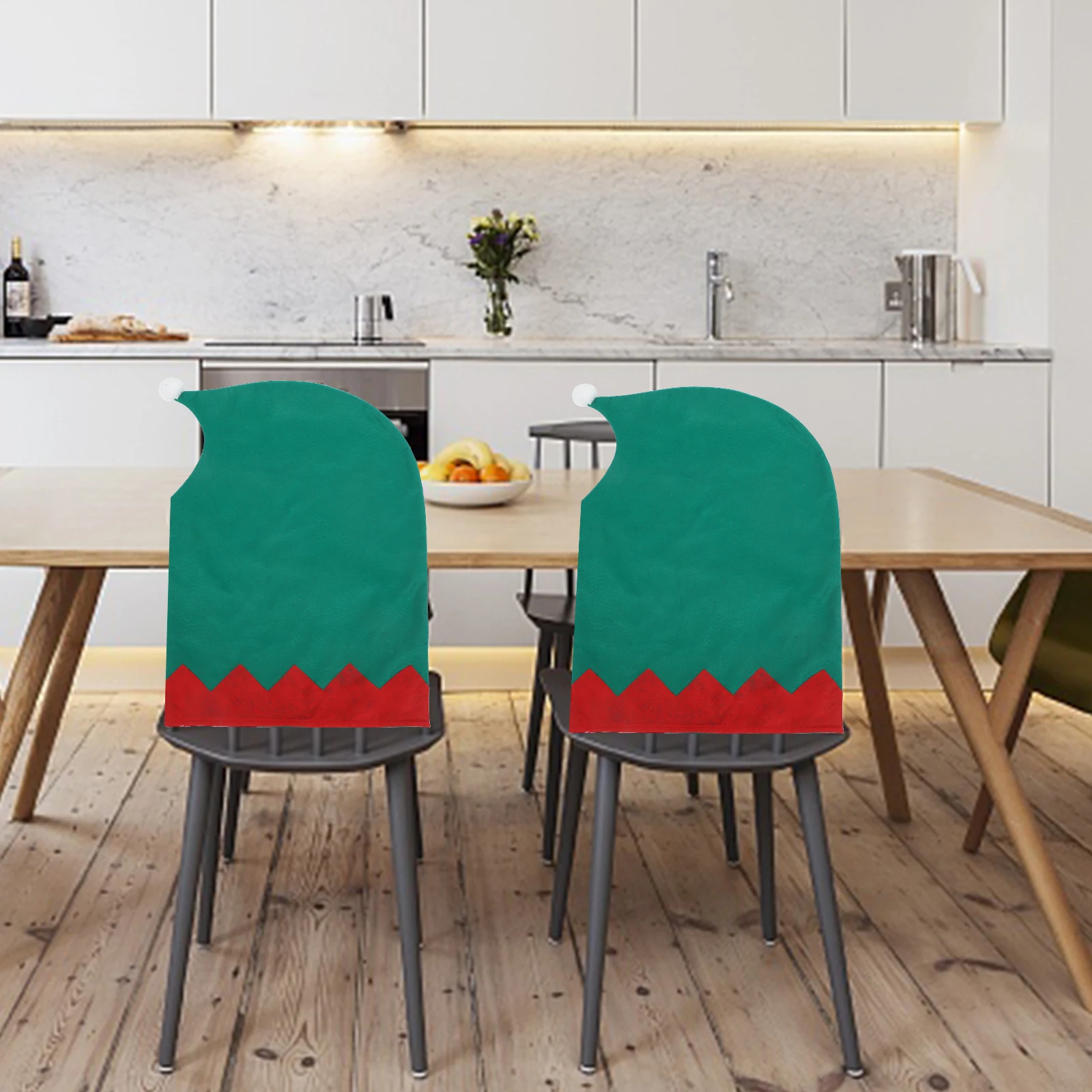 

1pcs Christmas Chair Cover Printed Design Dining Room Seat Slipcover Holiday Decor Light Folding Storage Convenient