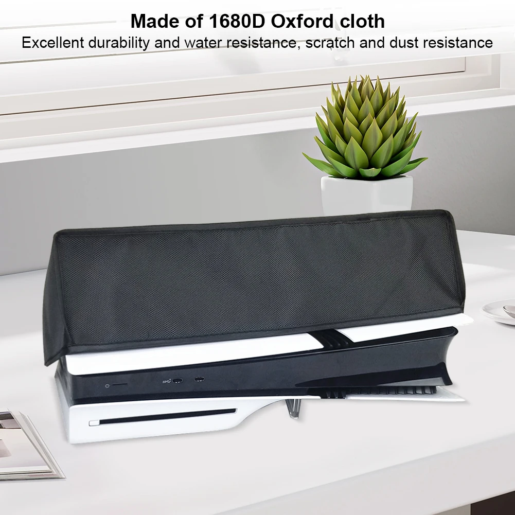 Horizontal Dust Cover Protective Case Anti-scratch 1680D Oxford Cloth Waterproof for Playstation 5 Pro 2024 Console Digital/Disc
