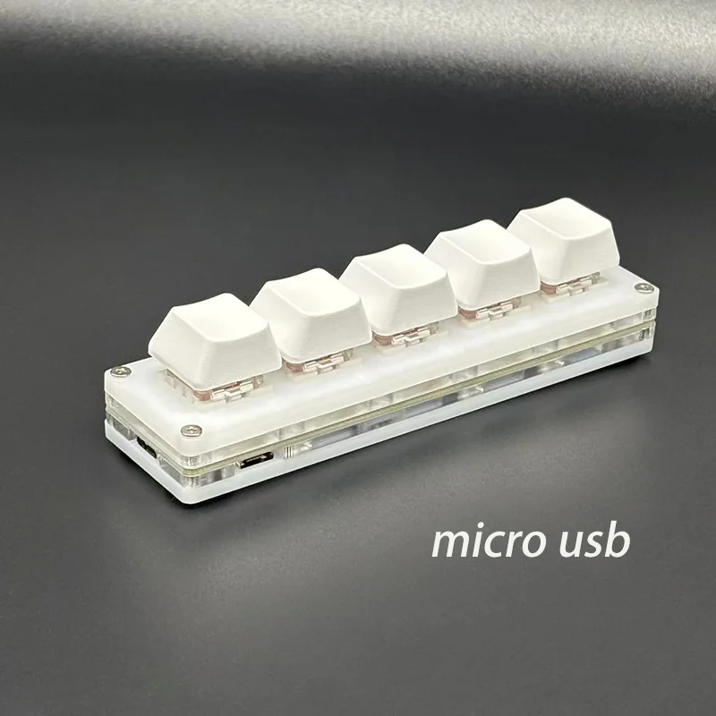Mini Keyboard with 5 Keys, Copy and Paste One Key Password, Custom Shortcut Keys