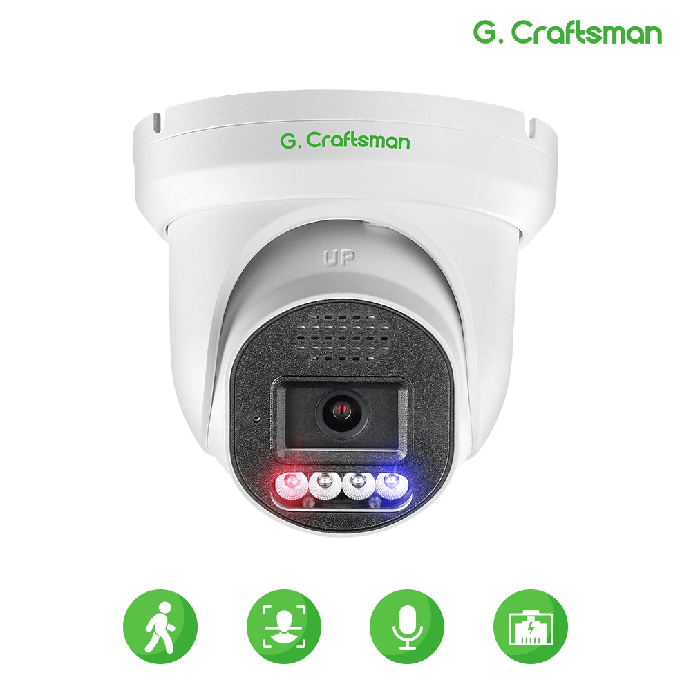 CN G.C D 6MP POE IP Camera,Wide Angle ,Dual Light Source ,Waterproof , CCTV Surveillance Security XMEYE