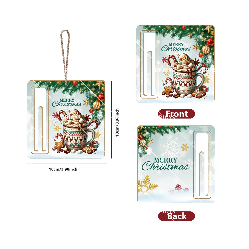 عيد الميلاد الديكور سنو المال كليب 6 قطعة/المجموعة ، ندفة الثلج أصحاب النقدية والحلي ، المعلقات شجرة الحسنات