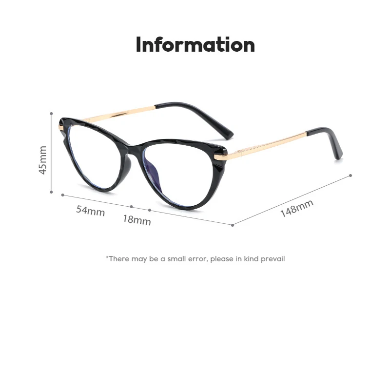 New Sexy Cat Eye Glasses Women Anti Blue Light Transparent Eyewear Brand Designer Vintage Clear Eyeglasses Optical Frame Oculos image 6