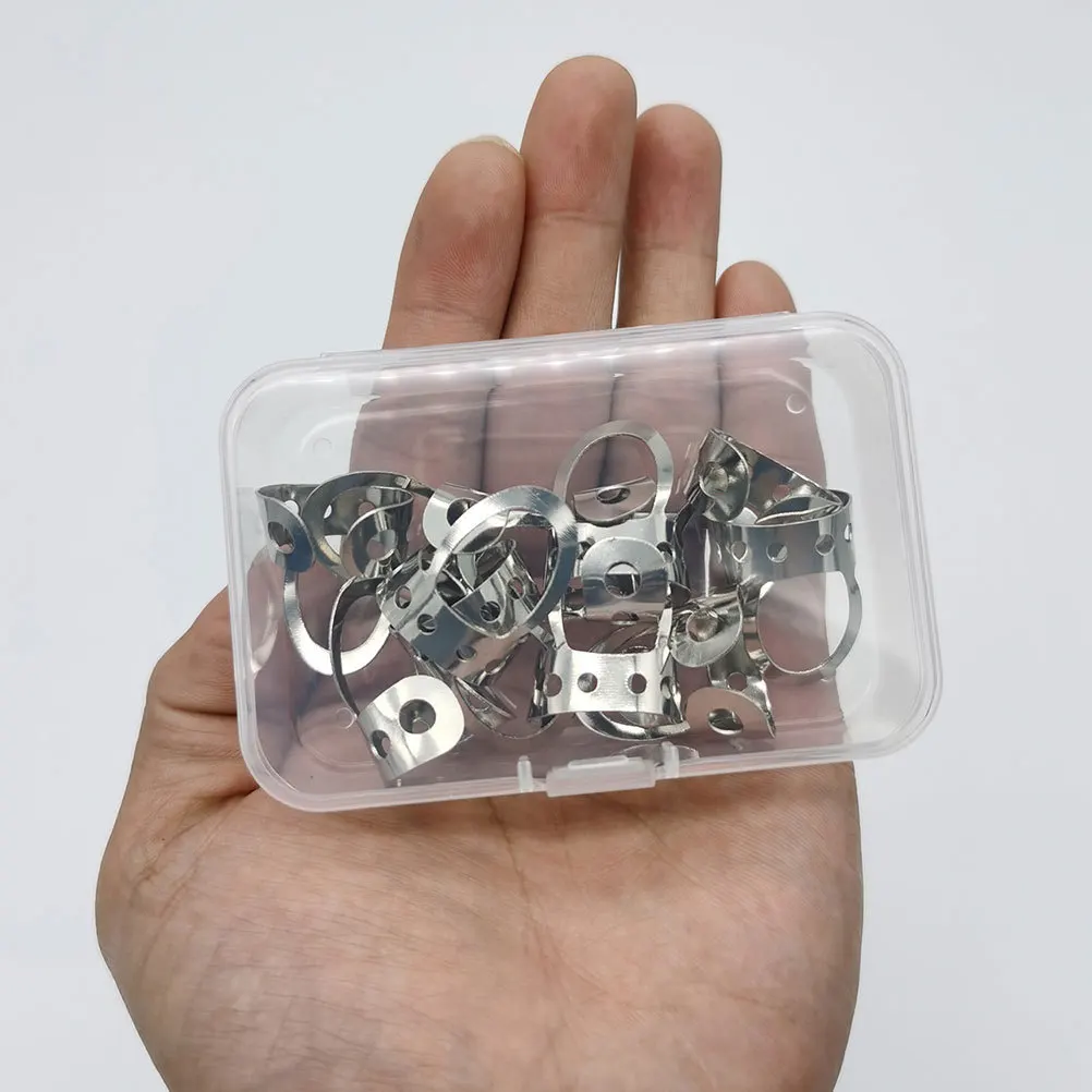 1 مجموعة 1 مجموعة النحاس البانجو يختار المعادن فنجر يختار ل الغيتار القيثارة قابل للتعديل الإبهام اختيار مريح دائم أداة عزف موسيقى #3