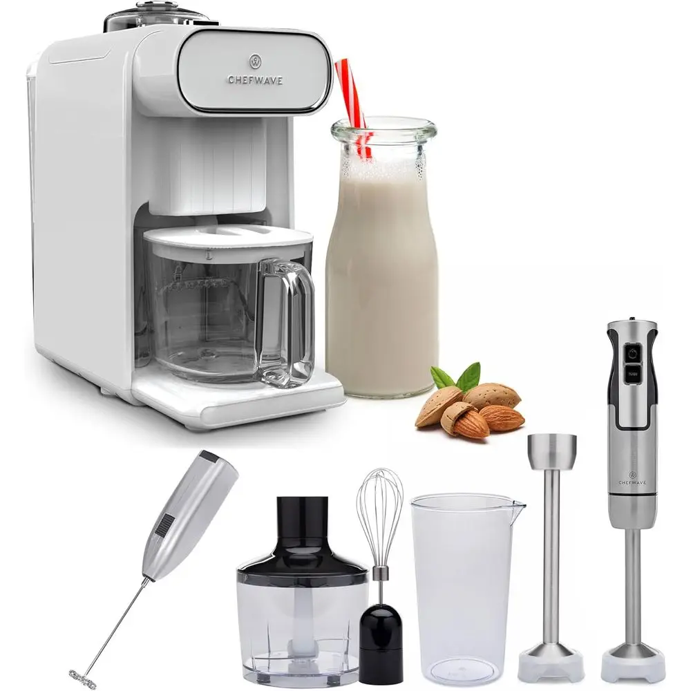 

Soy Milk Machine with Blender and Milk Frother - 3 in 1 Kitchen Set