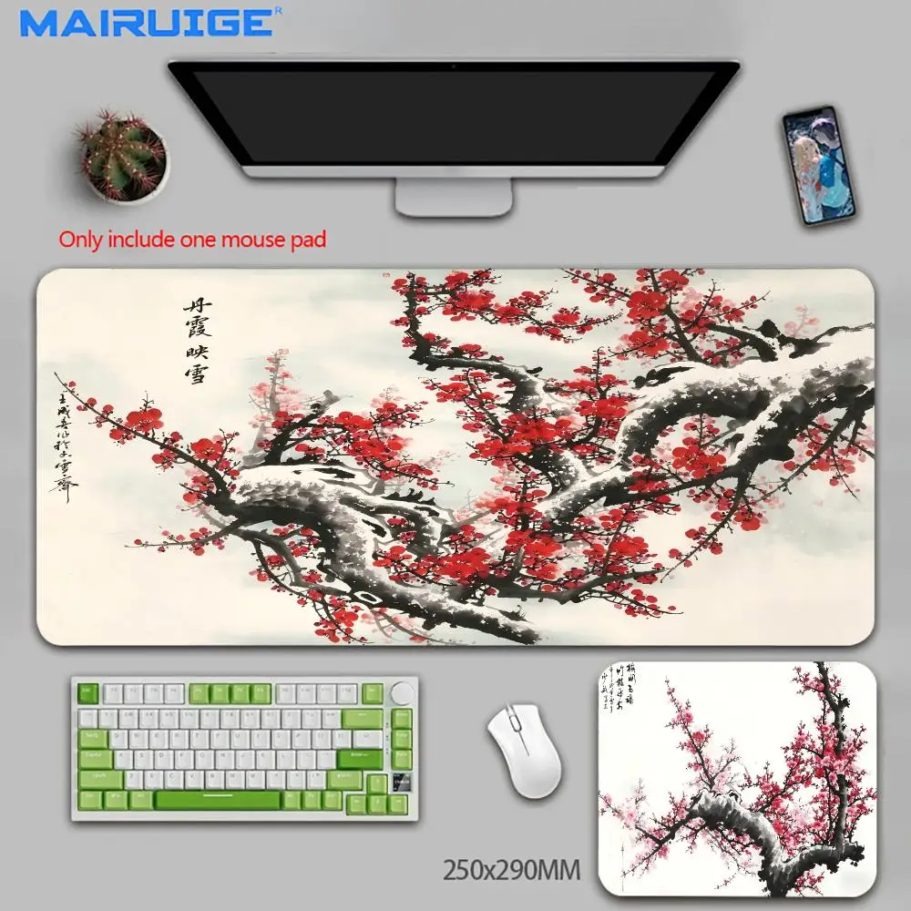 Natural Rubber Non Slip Playmat Chinese Ink Wash Art Large Size High Definition Printing Pad