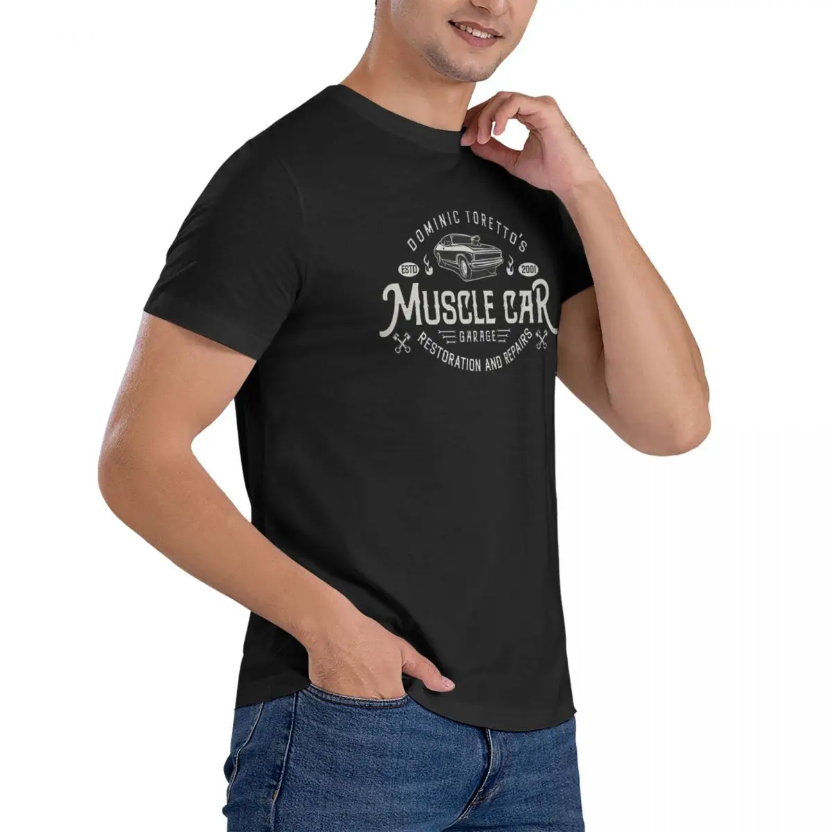 Torettos Muscle Car Garage T-Shirt Männer schnell und wütend Vintage Baumwolle T-Shirts runden Kragen Kurzarm T-Shirts Geschenk idee Tops