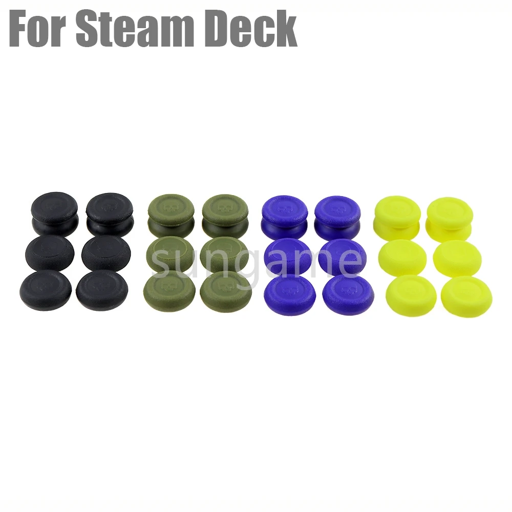 

10 комплектов, колпачок с черепом для большого пальца для контроллера Steam Deck, джойстик, нескользящие силиконовые колпачки, игровые аксессуары