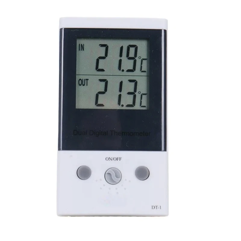 DT-1 thermometer, refrigerator fish tank pet household digital thermometer outdoor dual-channel temperature measurement