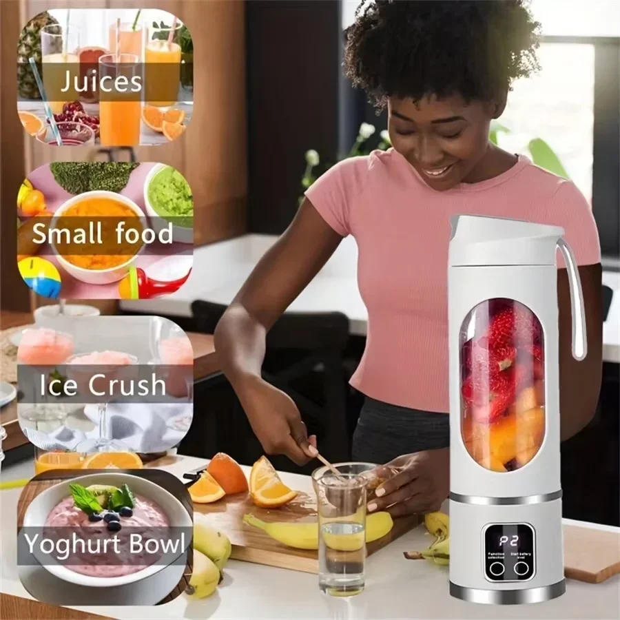 كوب عصارة كهربائي محمول 8/12 شفرات خلاط ميلك شيك صغير لصنع عصير حليب الفاكهة في المنزل والمكتب والسفر