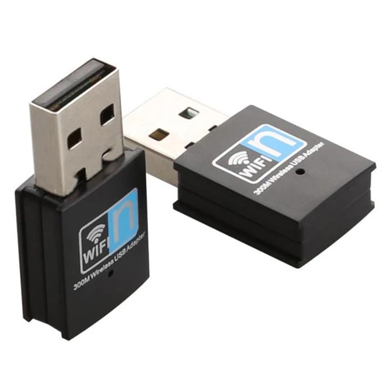 USB 2.0 미니 무선 컴퓨터 노트북 네트워크 카드, 와이파이 안테나 어댑터, RTL8192 듀얼 밴드 802.11b/n/g, 300M, 2.4GHz