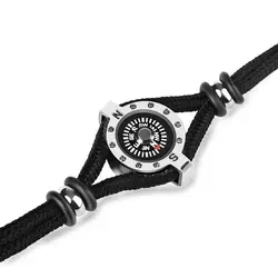 Retro Multifunctional Woven Wristband, European and American Style Compass, Couple Bracelet, Retro Style