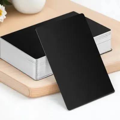 

50pcs Laser Engraving Metal Business Cards Blank Diy Nameplate Standard Size For Entrepreneurs Customization Printing