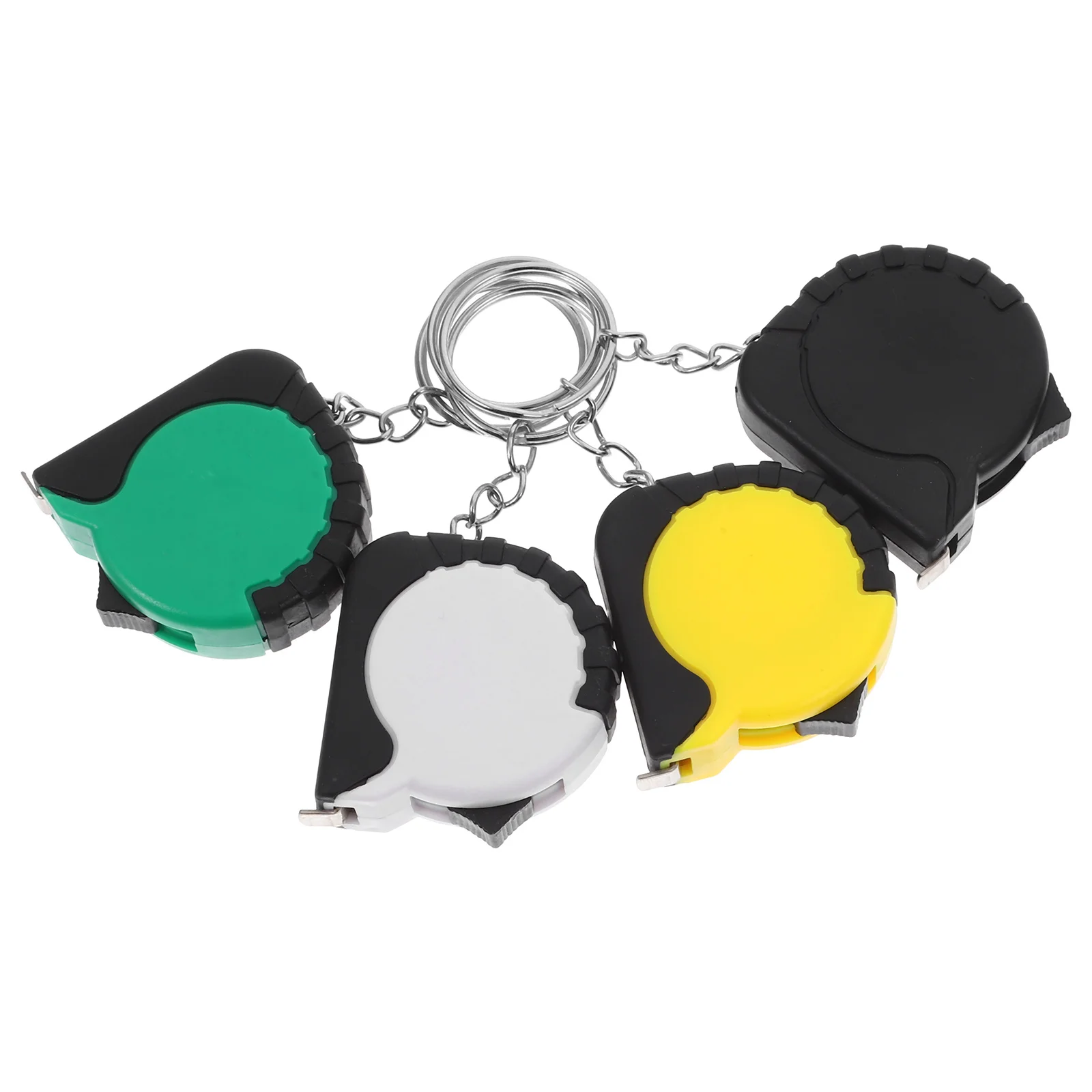 

4Pcs Portable Retractable Tape Measure Keychain Compact Measuring Tool Metric and Inch for Child Height DIY Projects Outdoor Use