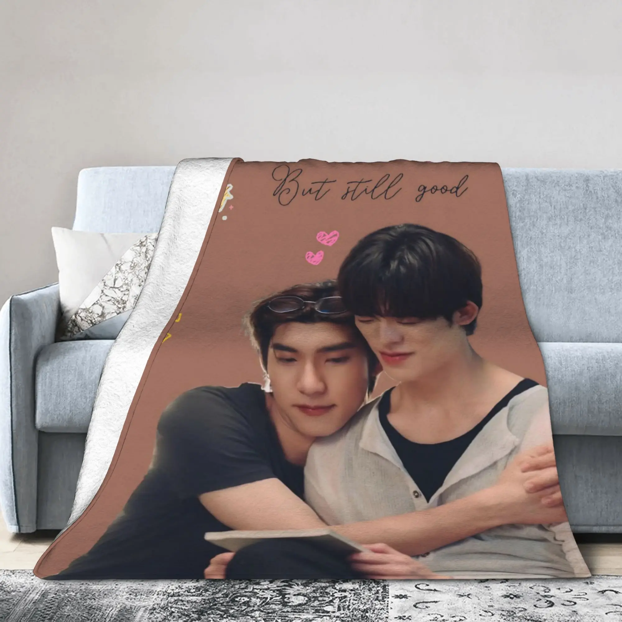 Qin Duang With You Thai BL Flannel Blankets TV Series Awesome Bedding Throw Blanket for Bedspreads Soft Hotel Multi-function