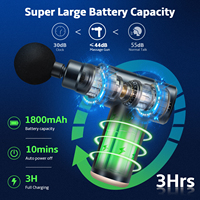 1800mAh Mini Massage Gun Deep Tissue,Portable 6 Speeds Percussion Muscle Massager with 4 Massage Heads Battery & Type-C Charging