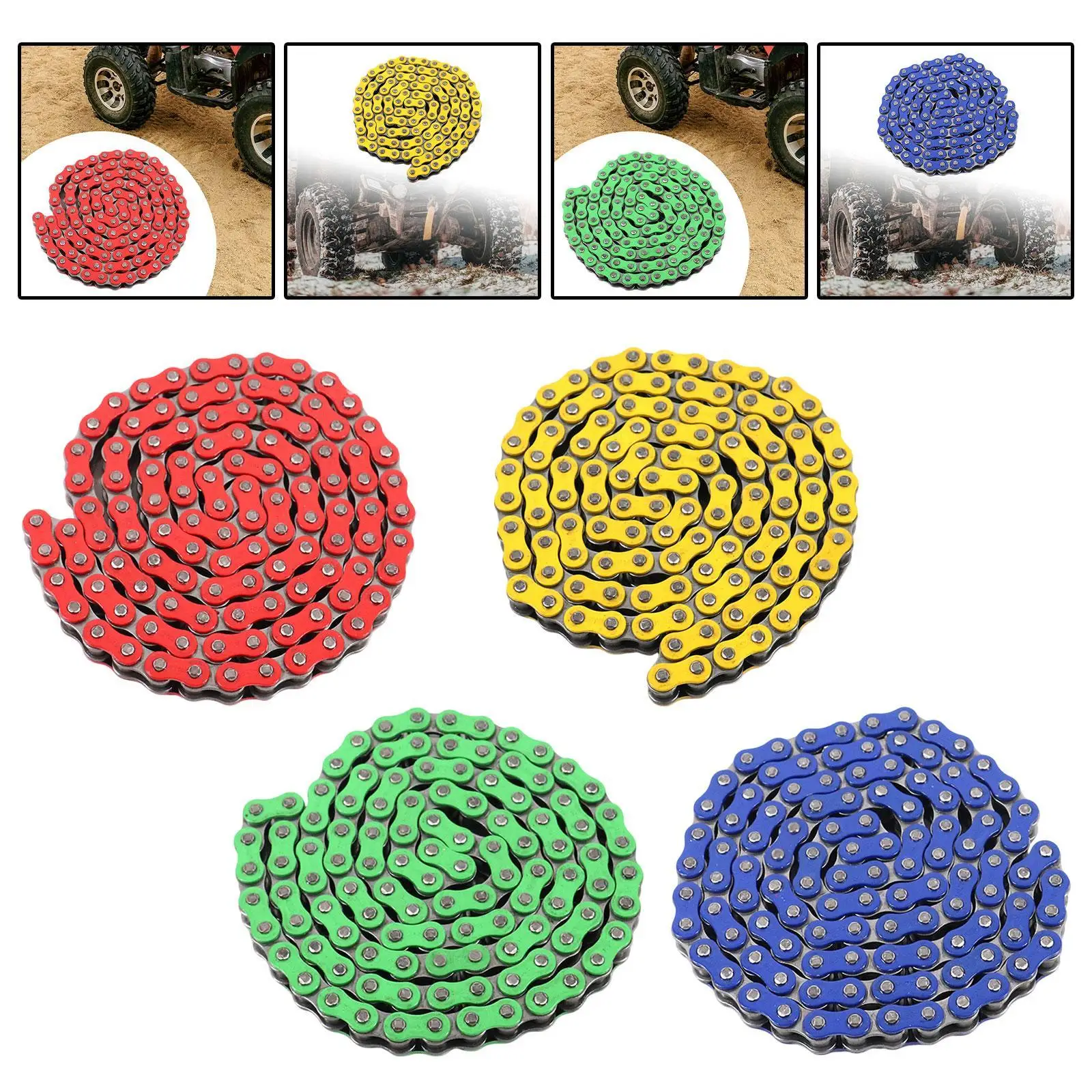 428H Motorcycle Drive Chain 110 Links Sturdy Motorcycle Chain Motorbike