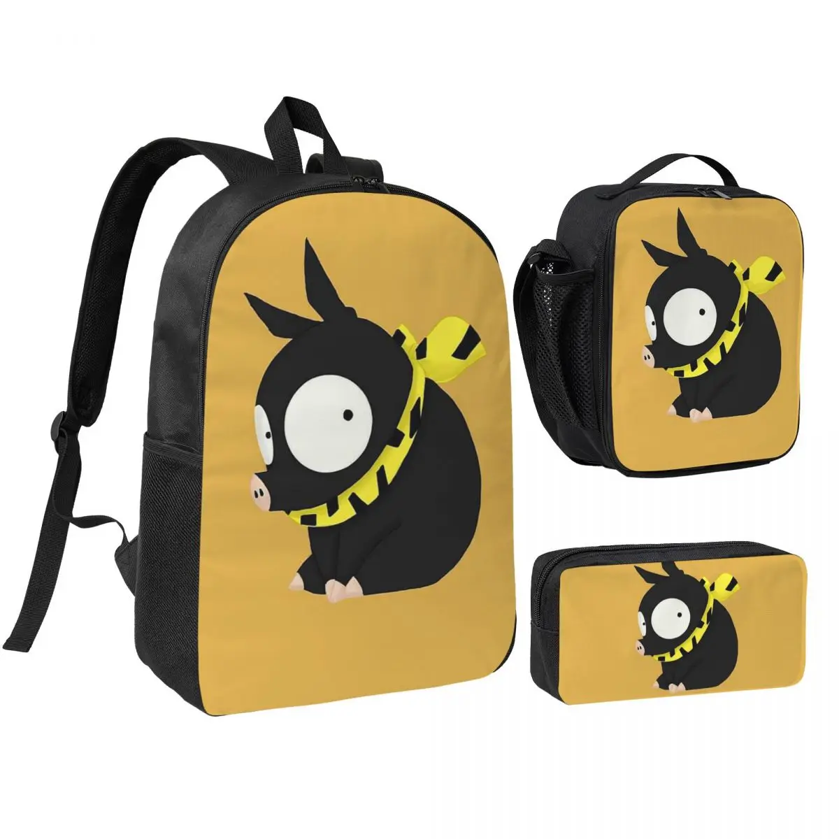 

Kanji Ranma Anime Manga Backpack Student BookBag School Bag Shoulder Bags 3ps Insulated Lunch Bag Pencil Case