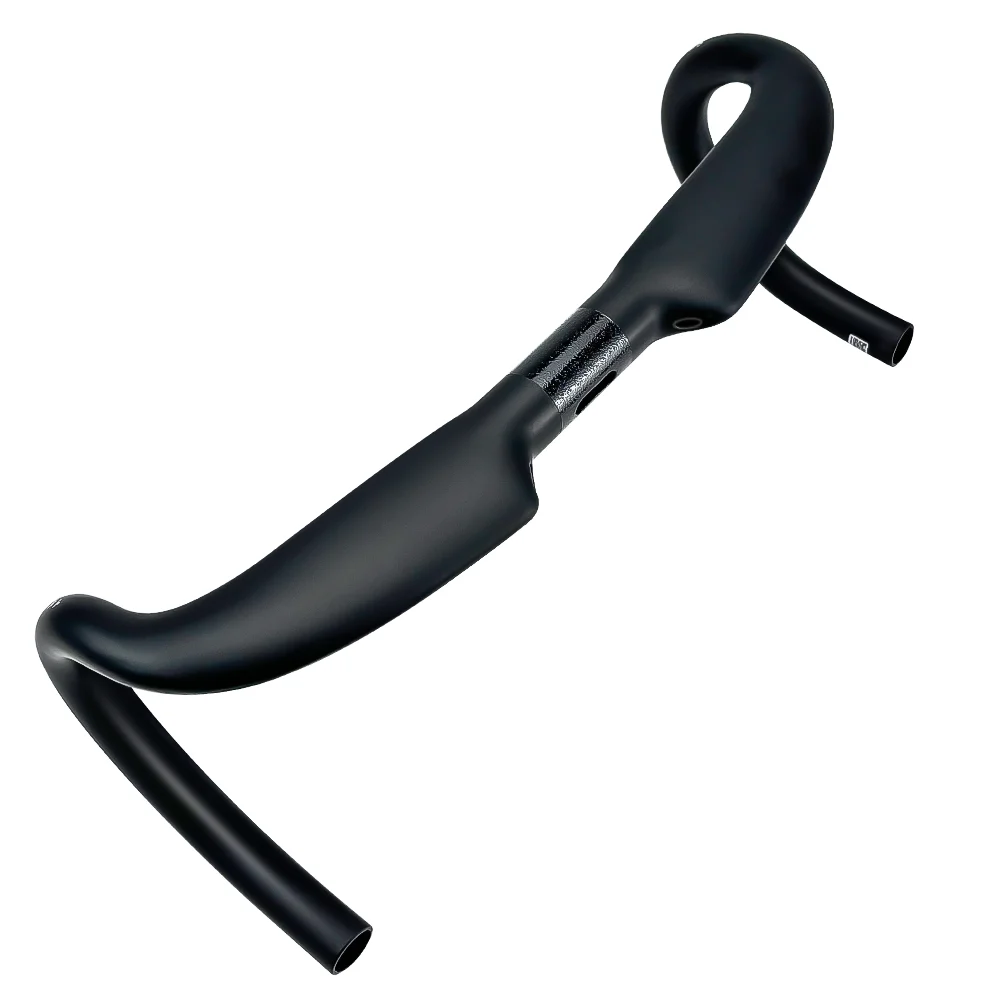 BALUGOE Vollständig intern verlegte Kabel für Fahrradlenker, Carbonfaser-Rennradlenker, hohe Steifigkeit, mattes Schwarz, 31,8 mm Durchmesser. – Detail 11