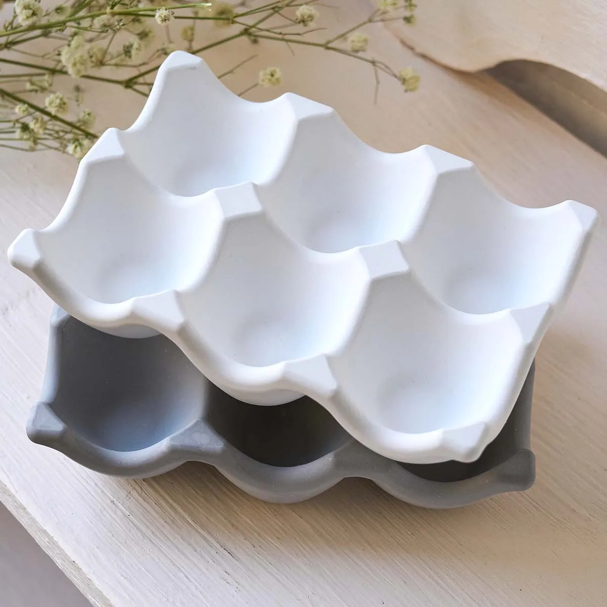 6-Compartment Egg Holder Silicone Mold DIY Jewelry Staorage Box Casting Molds Plaster Resin Craft Making Home Decor Supplies - view 5