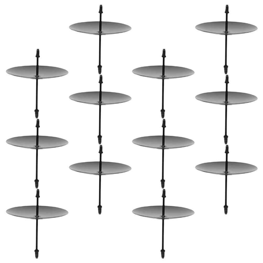 

12 Pcs Holder Fixer Candlestick Holders Tea Thanksgiving Plate for Iron Advent