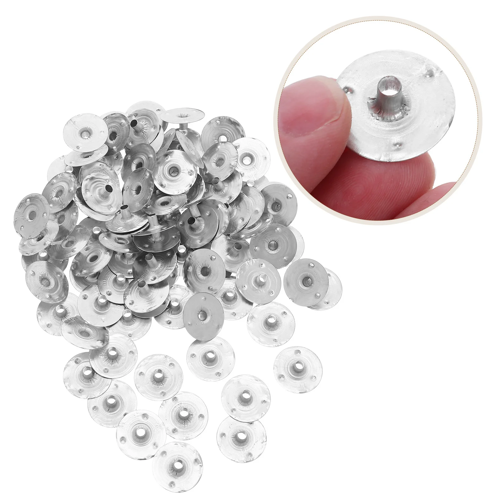 

600pcs Metal Wick Base Galvanized Sturdy For Diy Making Supplies Holder Stand Tabs Support Craft Decor