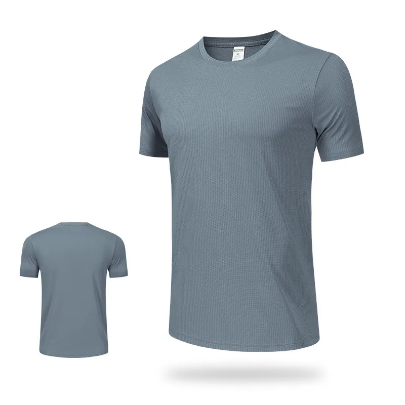 

Quick Drying Round Neck T-Shirt Men's Summer Plus Outdoor Sports Casual Top Breathable Loose Fitness Training Suit