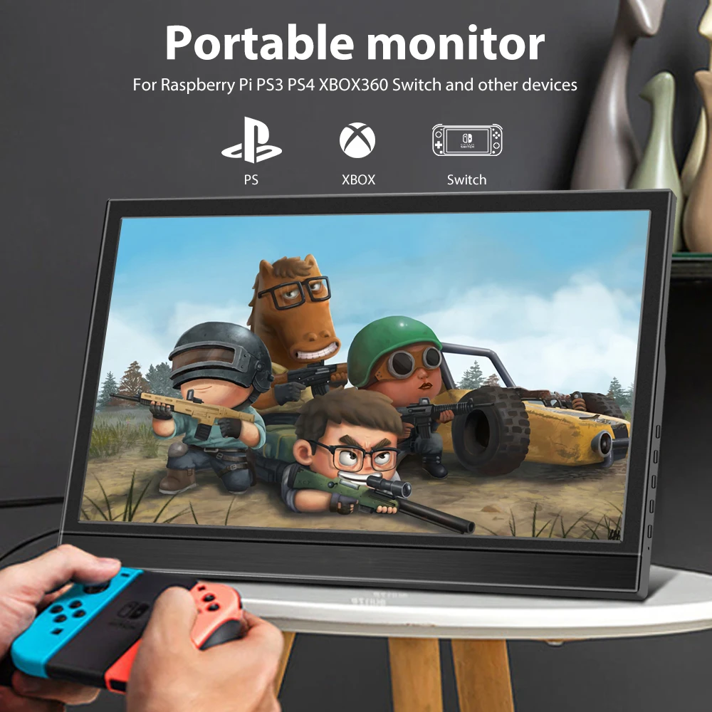 Imagem -05 - Monitor Portátil do Jogo Painel de Tft Hdmi Compatível Monitor do Portátil 11.6 13.3 1366x768 16:9 hd 60hz Ps4 Ps5