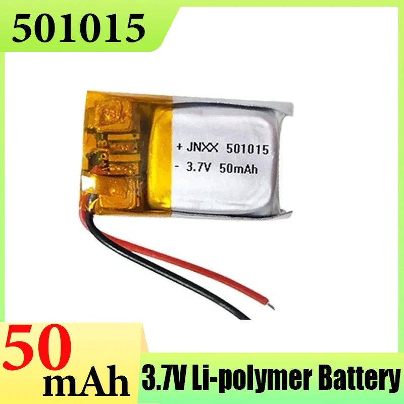 501015 3.7V Rechargeable Battery for DVD MP3 GPS Tracker Humidifier Massager Camera Power Pack 60mAh Lithium Polymer Battery