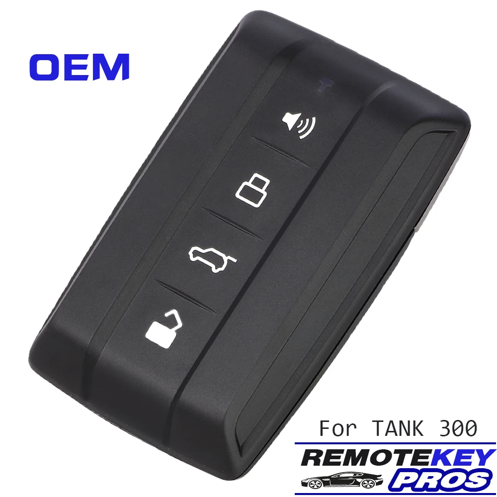 

Оригинальный OEM-ключ DIYKEY для Great Wall GWM TANK 300 Keyless Go Auto, умный дистанционный ключ, чип 433 МГц, 4A, 4 кнопки, брелок